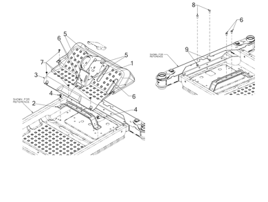 Floorboard Diagram and Parts List for RZT-SX46EFI (17RWCBYN210)(2018) Cub Cadet Lawn Tractor